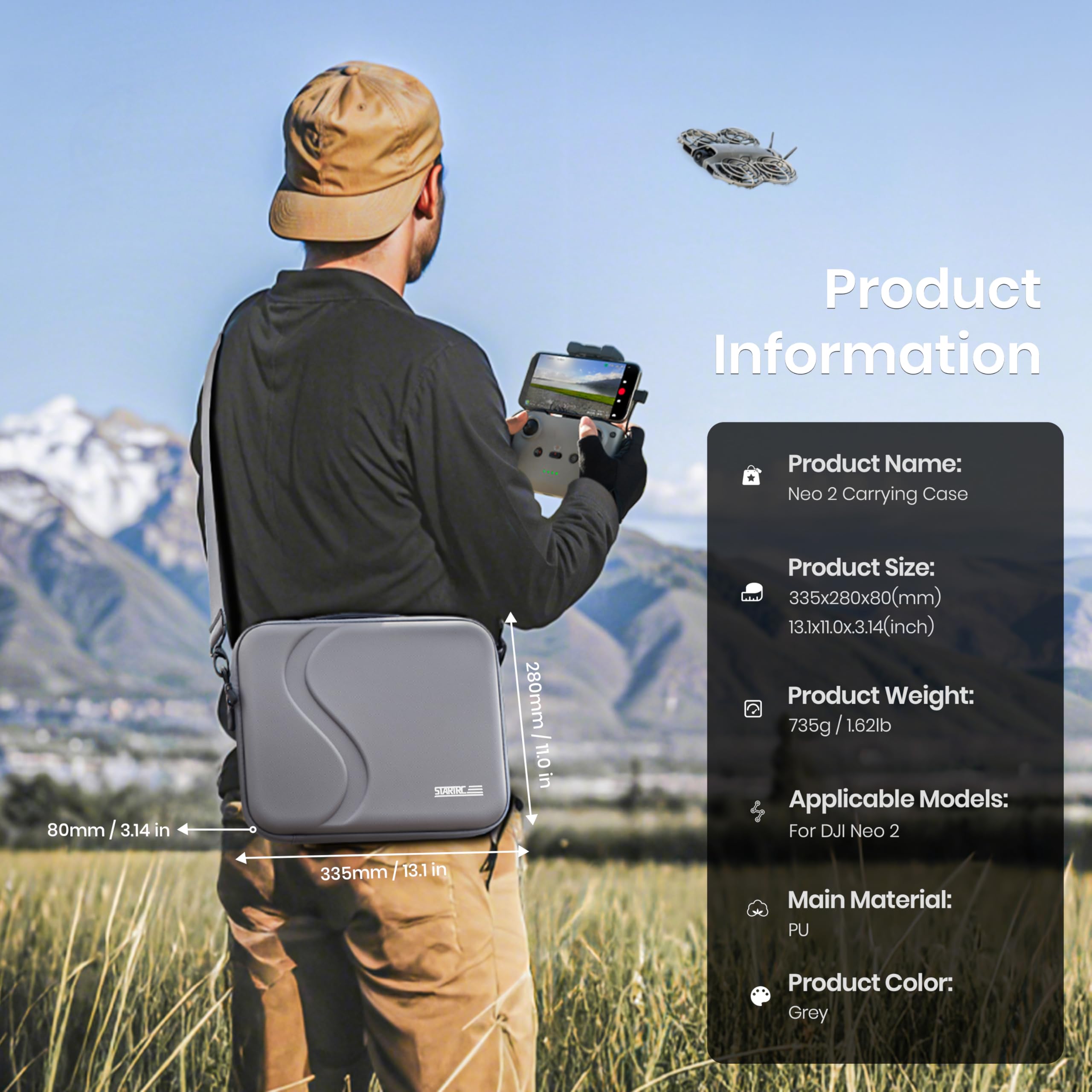 Borsa per il trasporto degli a - Drone Controller Hood recensione e prezzo